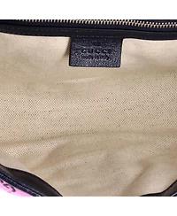 Pre-Owned Gucci Small Gg Marmont Flap Bag Diagonal Quilted Gg Canvas with Leather