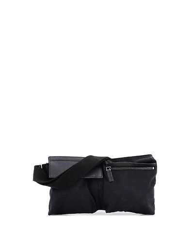 Pre-Owned Gucci Vintage Double Belt Bag Gg Canvas with Leather