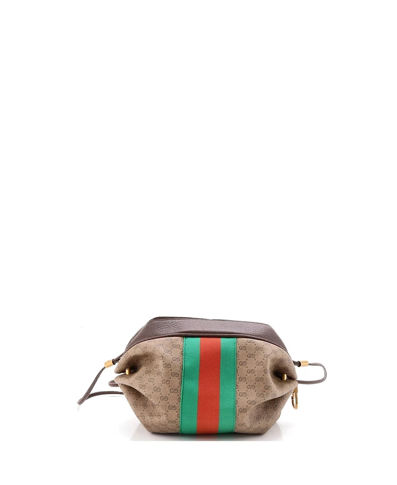 Pre-Owned Gucci Web Butterfly Candy Crossbody Bag Mini Gg Coated Canvas