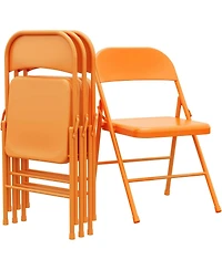 gaomon 6-Pack Folding Chairs, Metal Frame, Holds up to 350 lbs, Foldable for Indoor and Outdoor Use