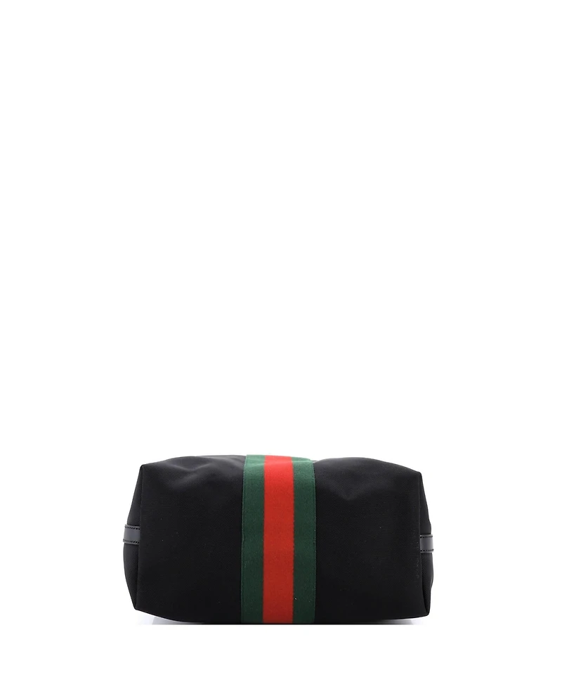 Pre-Owned Gucci Medium Web Zip Tote Techno Canvas