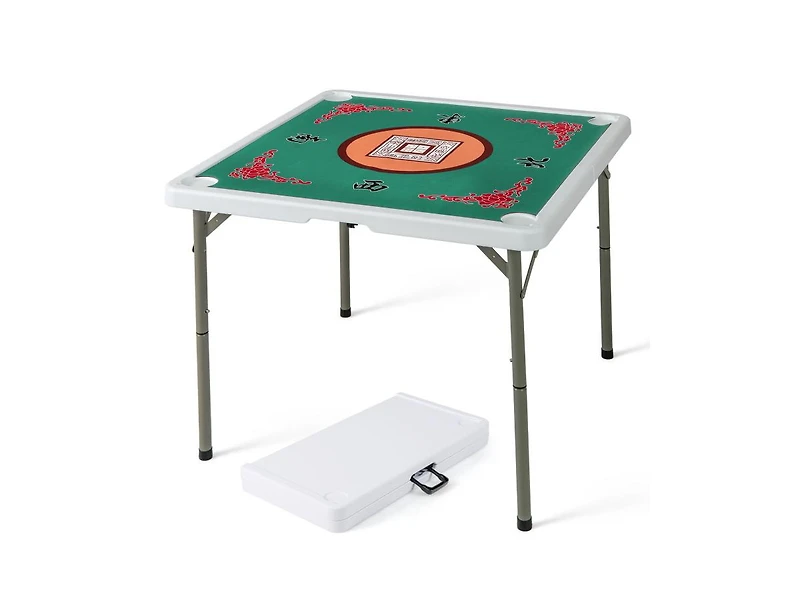 Hongge 35 Inch 4 Player Game Card Folding Mahjong Table with Cup Holders