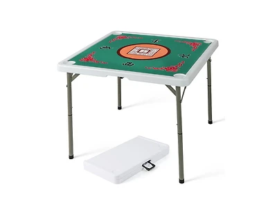 Hongge 35 Inch 4 Player Game Card Folding Mahjong Table with Cup Holders