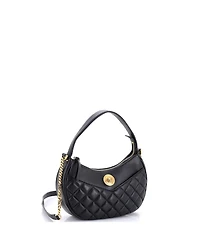 Pre-Owned Versace Medusa Half Moon Bag Quilted Leather