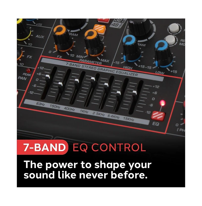 Pyle 12-Ch Bluetooth Studio Mixer Console System with Built-in Bluetooth and 16 Bit Dsp (PMXU128BT)