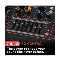 Pyle 12-Ch Bluetooth Studio Mixer Console System with Built-in Bluetooth and 16 Bit Dsp (PMXU128BT)