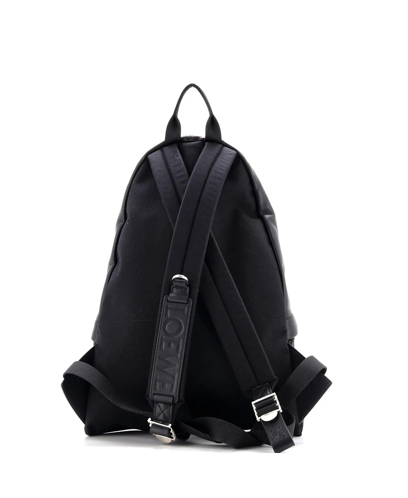 Pre-Owned Loewe Round Slim Backpack Leather and Anagram Jacquard