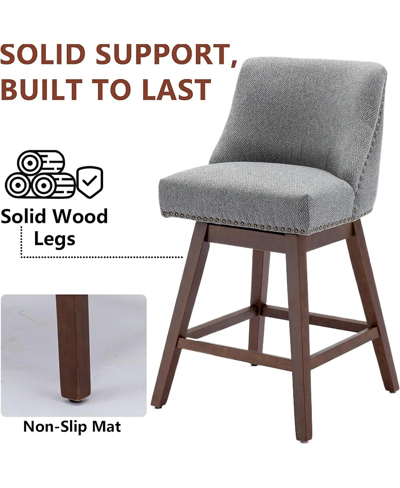 Rainsken Swivel Bar Stools Set of 2