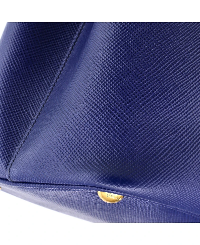 Pre-Owned Prada Medium Cuir Double Tote Saffiano Leather
