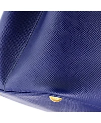 Pre-Owned Prada Medium Cuir Double Tote Saffiano Leather