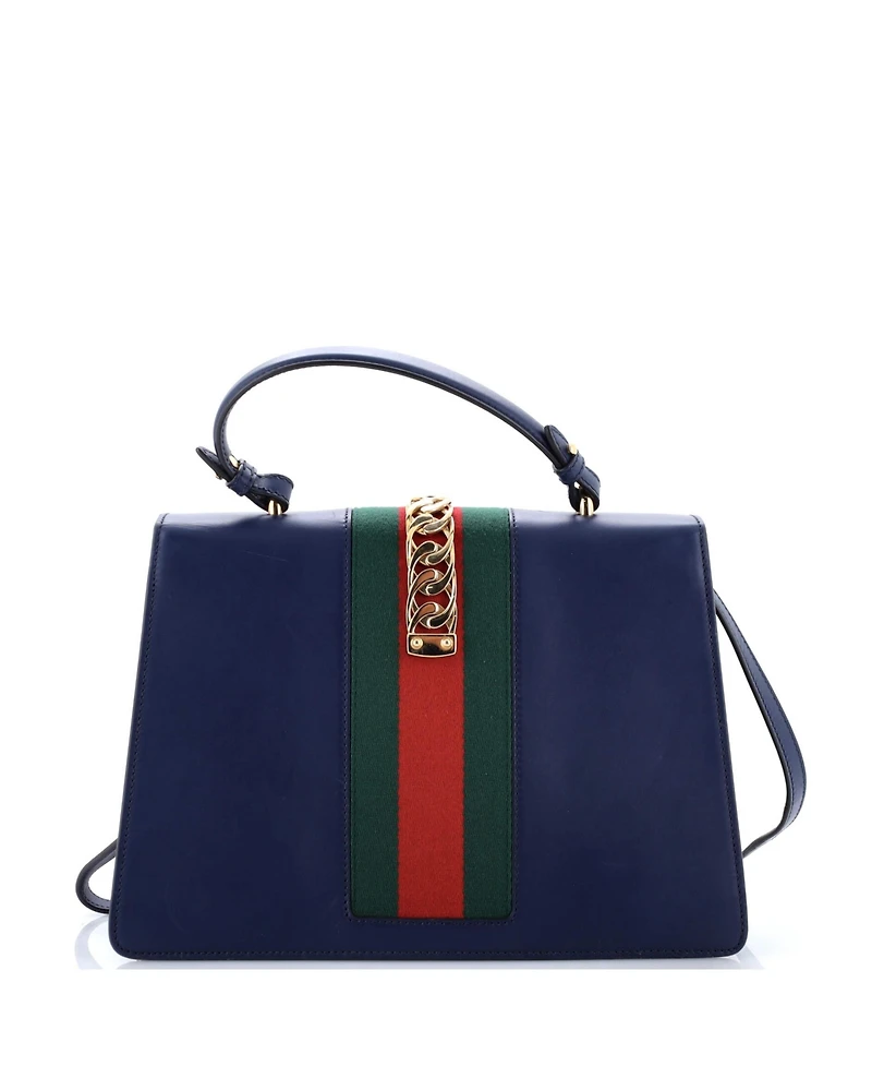 Pre-Owned Gucci Medium Sylvie Top Handle Bag Leather