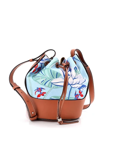 Pre-Owned Loewe Small Paula's Ibiza Balloon Bucket Bag Printed Canvas and Leather