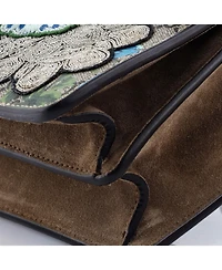 Pre-Owned Gucci Small Dionysus Bag Embroidered Printed Gg Coated Canvas