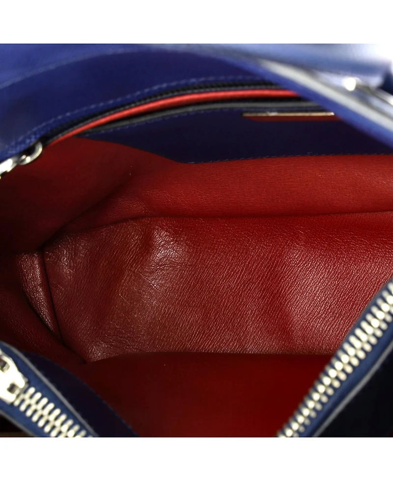 Pre-Owned Prada Small Turnlock Cuir Twin Tote Saffiano Leather