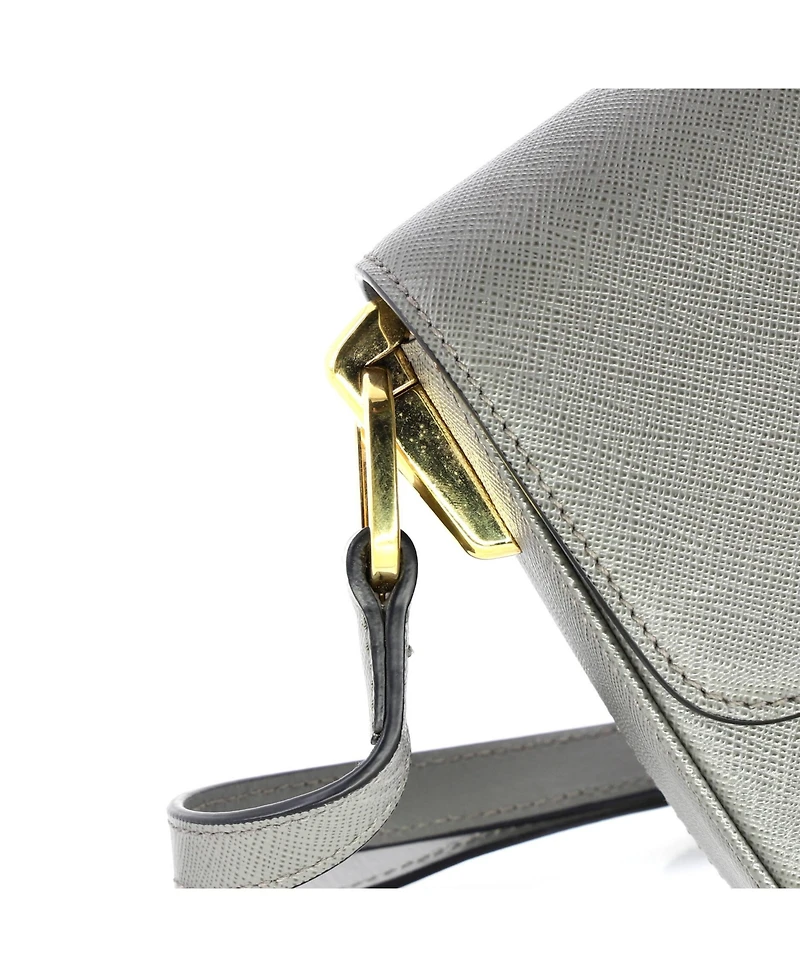 Pre-Owned Prada Small Embleme Flap Bag Saffiano Leather