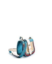 Pre-Owned Prada Small Prada Cahier Rounded Crossbody Bag Leather and Straw