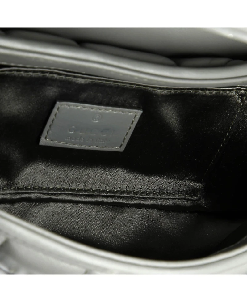 Pre-Owned Gucci Small Horsebit Chain Shoulder Bag Vertical Quilted Leather