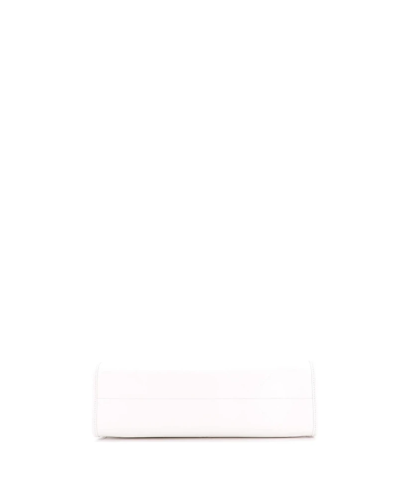 Pre-Owned Prada Medium Symbole Shopper Tote Embossed Leather