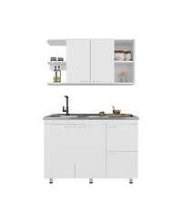 Depot E-Shop Byron Kitchen Cabinet Set, 6 Doors, 9 Shelves