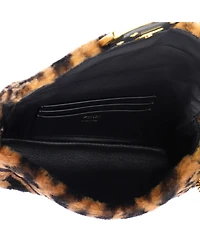 Pre-Owned Fendi Mini Baguette Nm Bag Zucca Shearling