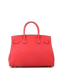 Pre-Owned HERMES Birkin 30 Handbag Red Togo with Gold Hardware