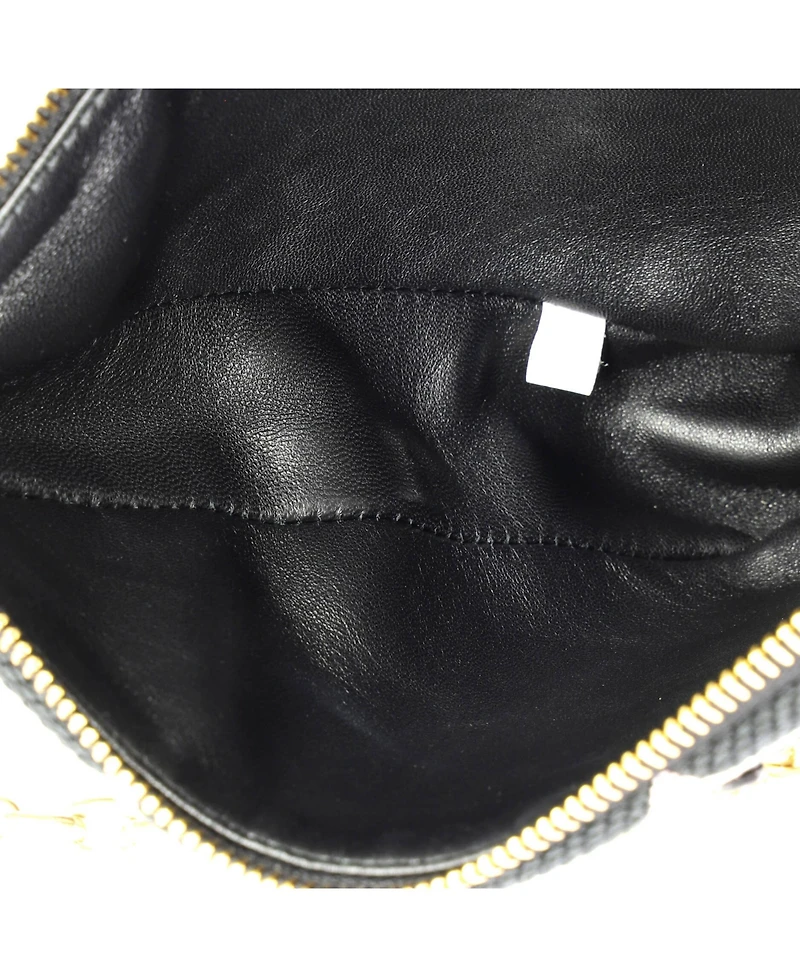 Pre-Owned Prada Mini Double Symbole Triangle Bag Leather and Jacquard