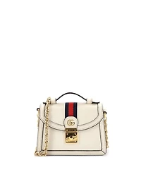 Pre-Owned Gucci Mini Ophidia Flap Top Handle Bag Leather