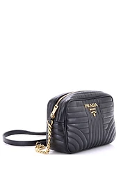Pre-Owned Prada Small Camera Bag Diagramme Quilted Leather