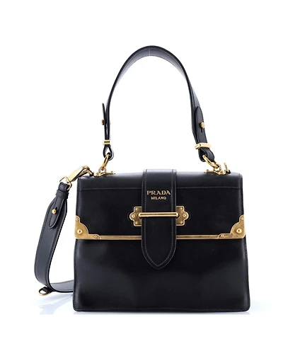 Pre-Owned Prada Medium Cahier Convertible Shoulder Bag City Calf and Saffiano