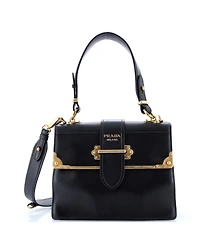 Pre-Owned Prada Medium Cahier Convertible Shoulder Bag City Calf and Saffiano