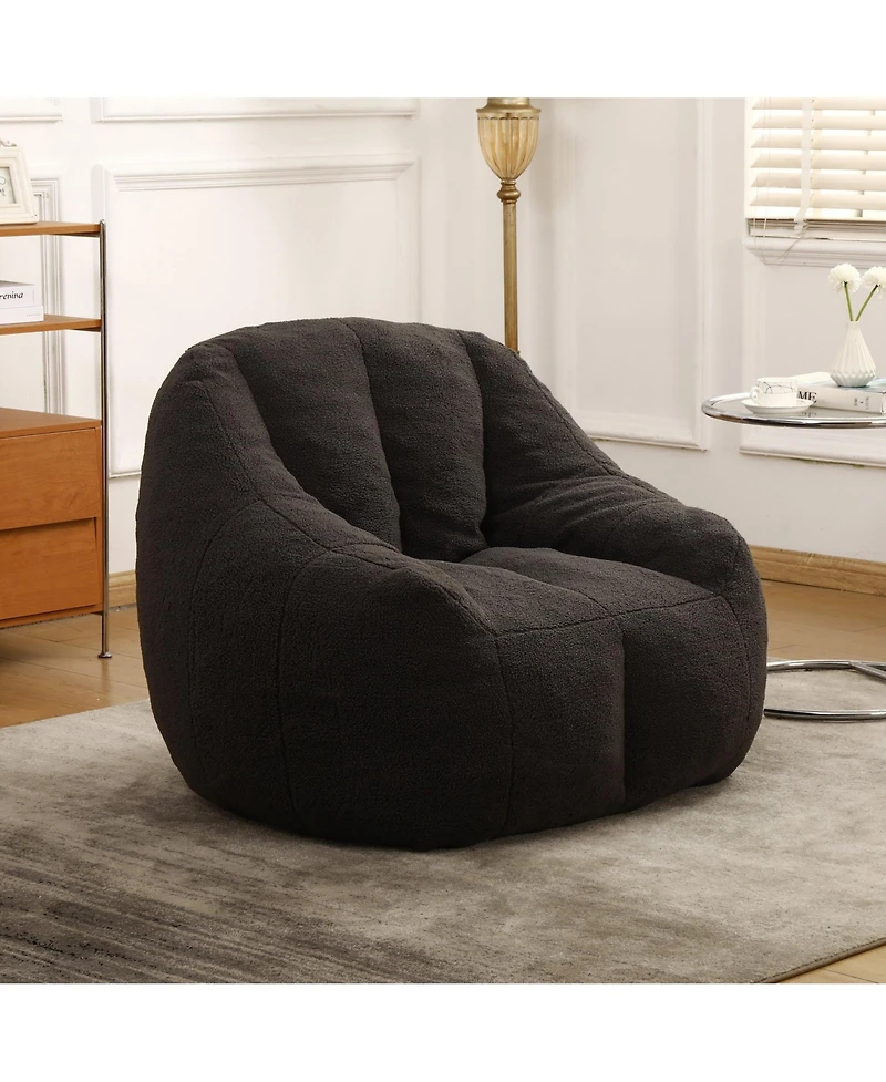 Clihome Bean Bag Sofa with Tufted Soft Stuffed Filling, Comfy Cozy Chairs