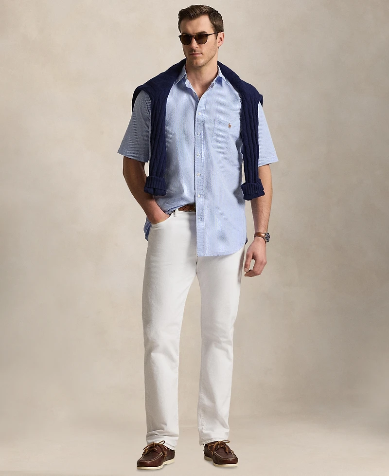 Polo Ralph Lauren Men's Big & Tall Striped Seersucker Shirt
