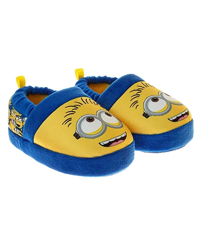 Illumination Toddler Minions Dual Slippers Kids' Cozy Warm Soft Plush Indoor Wear Fun Character Design SlipOn