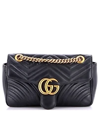 Pre-Owned Gucci Gg Marmont Flap Bag Matelasse Leather