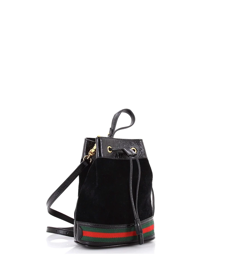 Pre-Owned Gucci Small Ophidia Bucket Bag Suede