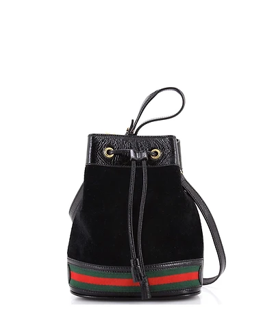 Pre-Owned Gucci Small Ophidia Bucket Bag Suede