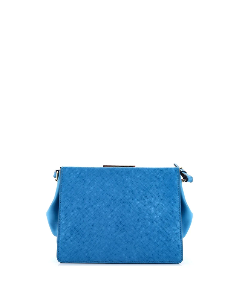 Pre-Owned Prada Small Light Frame Shoulder Bag Saffiano Leather