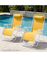 Best Choice Products Set of 2 Extra Wide Zero Gravity Lounge Chair Recliners w/ Cup Holder