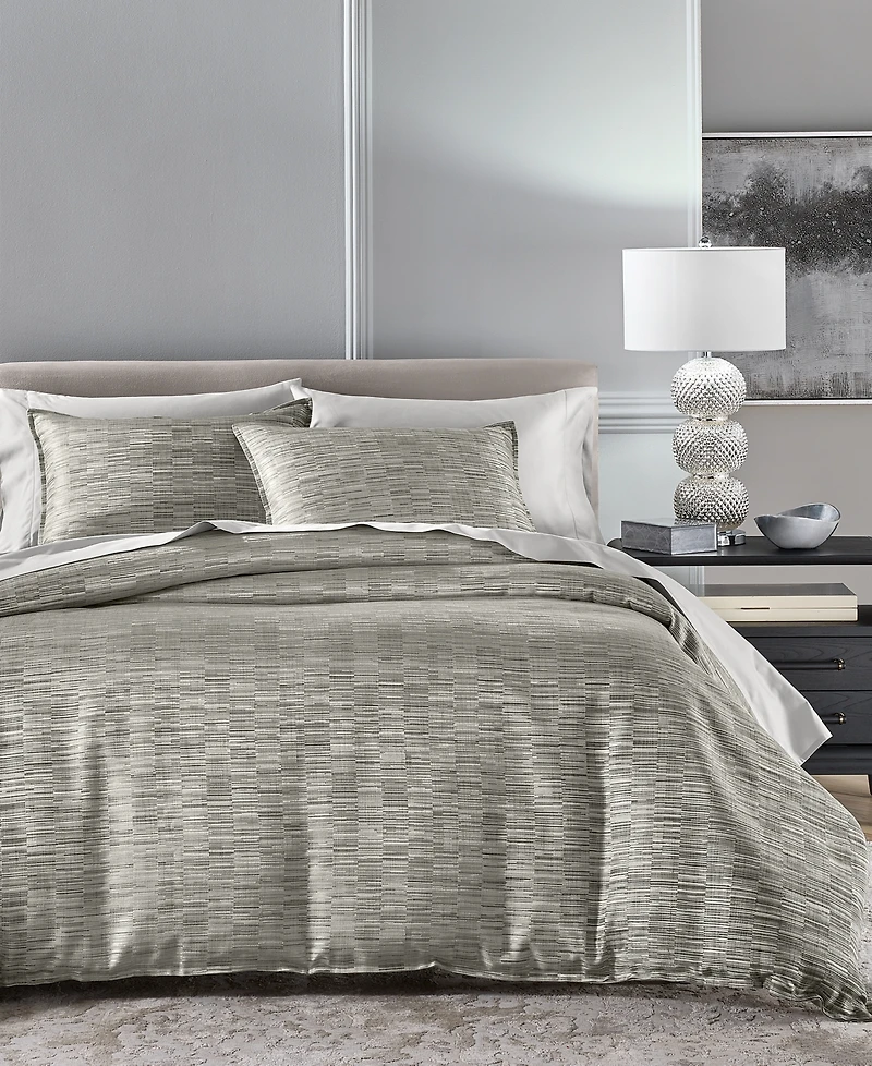 Hotel Collection Horizon Geometric 3-Pc. Duvet Cover Set, King, Macy's Exclusive