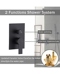 Busdays 10-Inch Ceiling Mount Rainfall Shower System, All-Metal Rain Showerhead with Handheld Sprayer