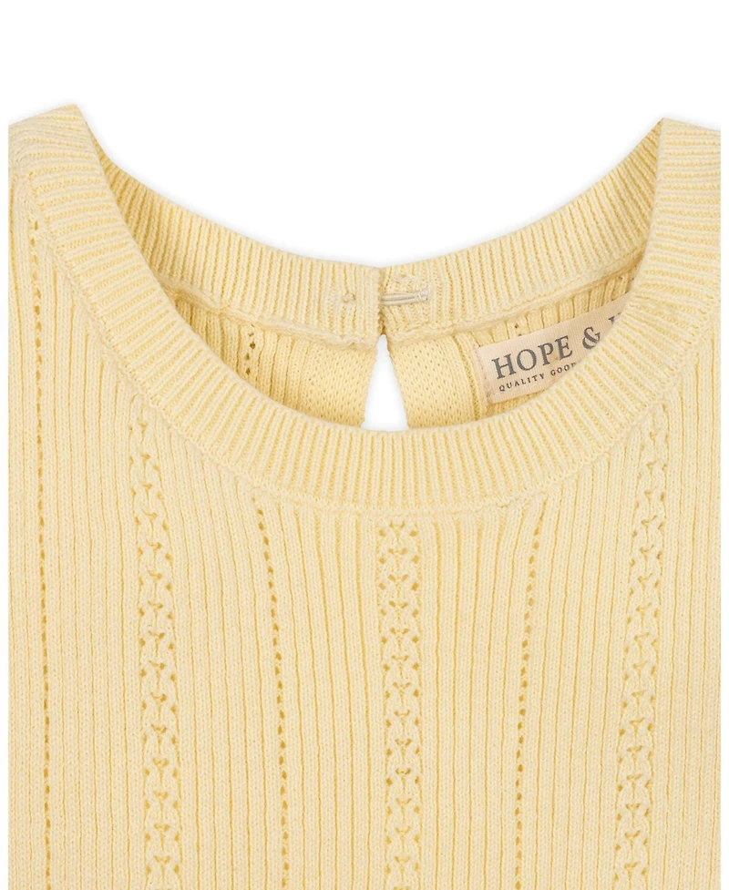 Hope & Henry Toddler Girls and Organic Flounce Hem Tank Sweater Dress
