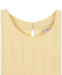 Hope & Henry Toddler Girls and Organic Flounce Hem Tank Sweater Dress
