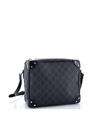 Pre-Owned Gucci Trunk Shoulder Bag Gg Coated Canvas with Studded Leather