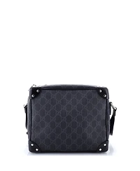 Pre-Owned Gucci Trunk Shoulder Bag Gg Coated Canvas with Studded Leather