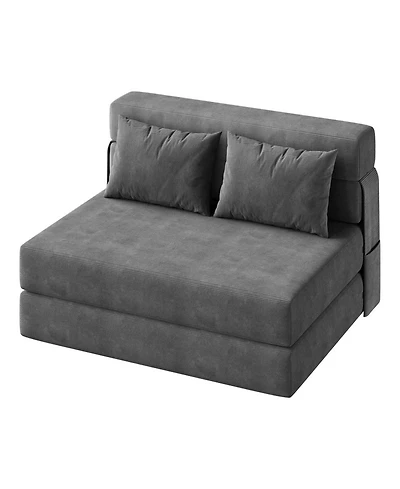 gaomon 4-in-1 Folding Sofa Bed Chair Bed, Convertible Sleeper with Pillow, Medium