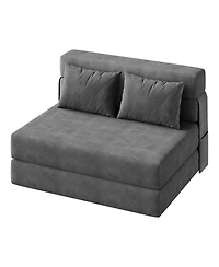 gaomon 4-in-1 Folding Sofa Bed Chair Bed, Convertible Sleeper with Pillow, Medium