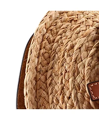 Pre-Owned Loewe Mini Gate Leather Shoulder Leather with Raffia