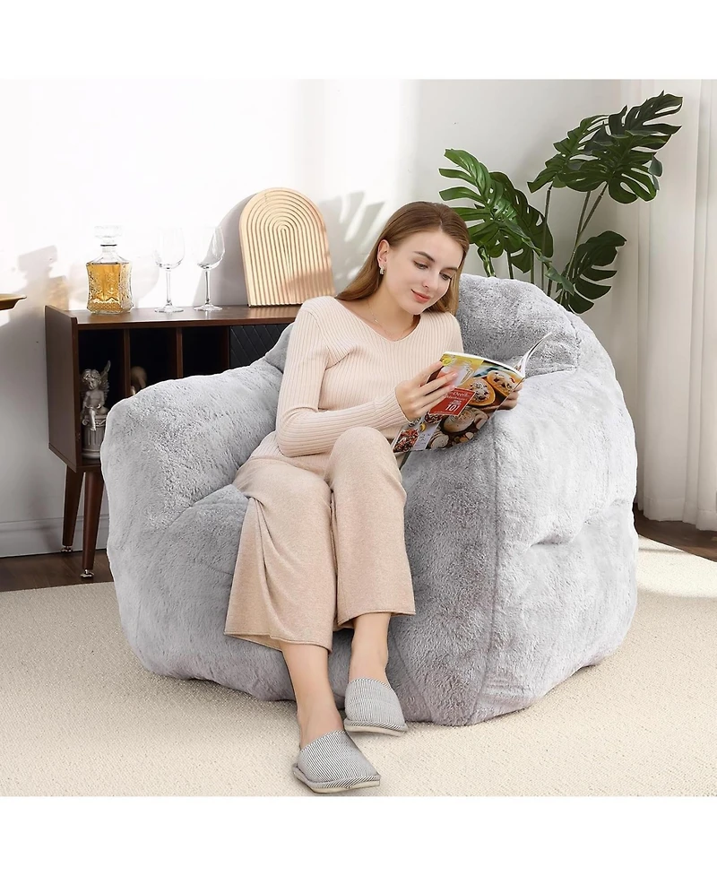 gaomon 39" Bean Bag Chair with Armrests, High-Density Foam Floor Sofa for Adults & Kids