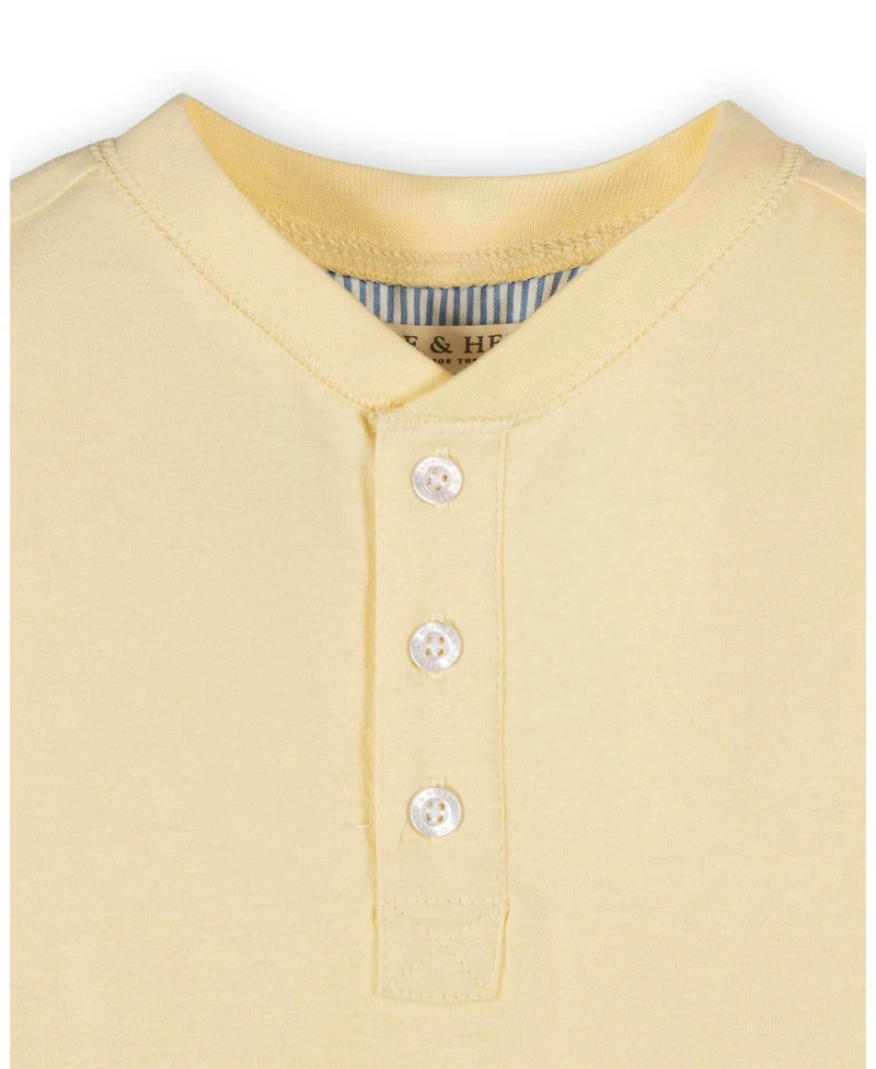 Hope & Henry Toddler Boys and Organic Short Sleeve Henley Tee