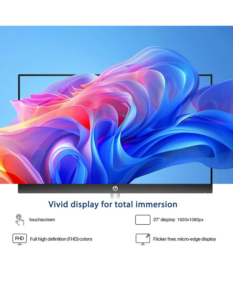 Hp Essential 27" All-in-One Intel Core Ultra 7 64GB Ram Intel Graphics 2TB Ssd Storage Windows 11 Home 60Hz